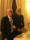 27 giugno 2019. Serata conviviale per il Passaggio delle Consegne tra il Presidente 18-19 Franco Azzolini e il Presidente 19-20 Pio Coda. Foto ufficiale dei due Presidenti.
