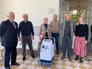 31 marzo 2022. incontro presso CasaInsieme e con la rappresentante della RSA Saudino per la consegna ufficiale dei separatori di ossigeno alle due strutture.