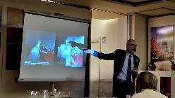 17 settembre 2024. Conviviale con il dott. Marco Leona, Eporediese, Direttore scientifico del Met, N.Y. USA.