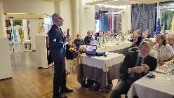 17 settembre 2024. Conviviale con il dott. Marco Leona, Eporediese, Direttore scientifico del Met, N.Y. USA.