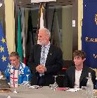 26 settembre 2024. Serata sulla canoa canavesana con Di Stazio (Presidente ICC), Vartolomei (allenatore Canottieri Candia) e i giovani atleti Casadei (vice-campione olimpico a Parigi 24) e Maiutto (quarto al mondiale di Ivrea 24).