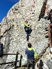 30 marzo 2025. Seconda giornata del service Climbing for inclusion con la Ministra per le disabilità On. Alessandra Locatelli, il Presidente della Regione VdA Renzo Testolin e le Guide Alpine.