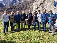 30 marzo 2025. Seconda giornata del service Climbing for inclusion con la Ministra per le disabilità On. Alessandra Locatelli, il Presidente della Regione VdA Renzo Testolin e le Guide Alpine.