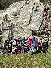 30 marzo 2025. Seconda giornata del service Climbing for inclusion con la Ministra per le disabilità On. Alessandra Locatelli, il Presidente della Regione VdA Renzo Testolin e le Guide Alpine.